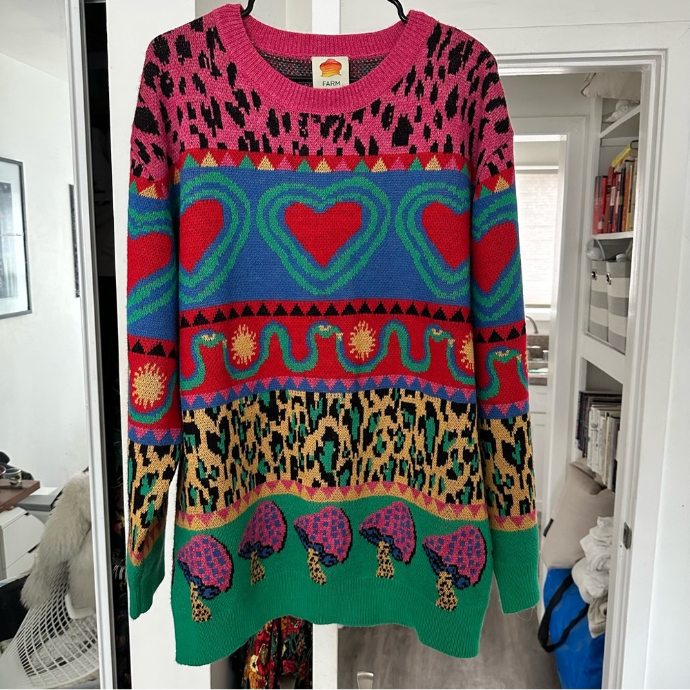 Farm Rio Graphic Elements Ainika Sweater XL